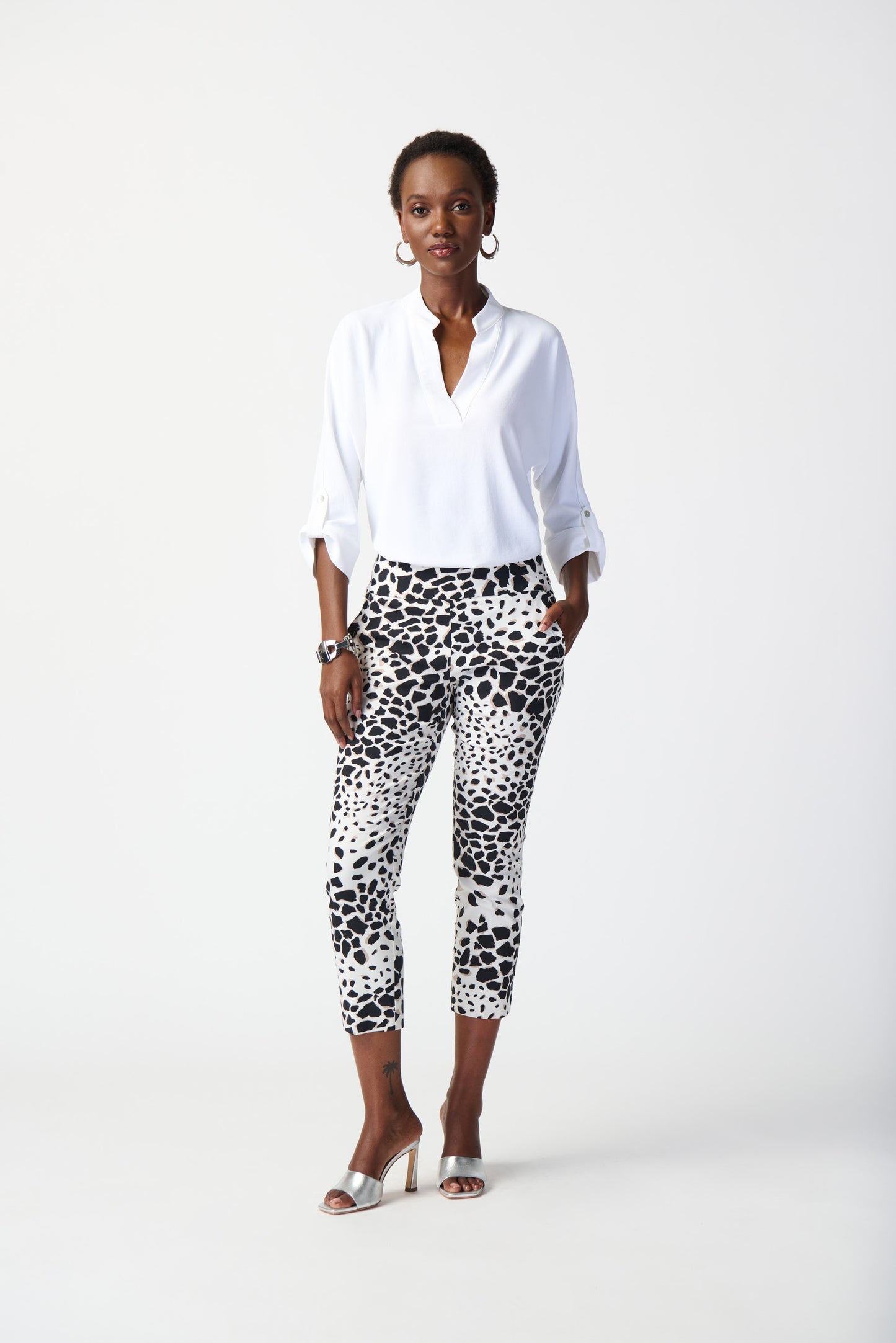 Joseph Ribkoff - Woven Boxy Top with Dolman Sleeves (241039)