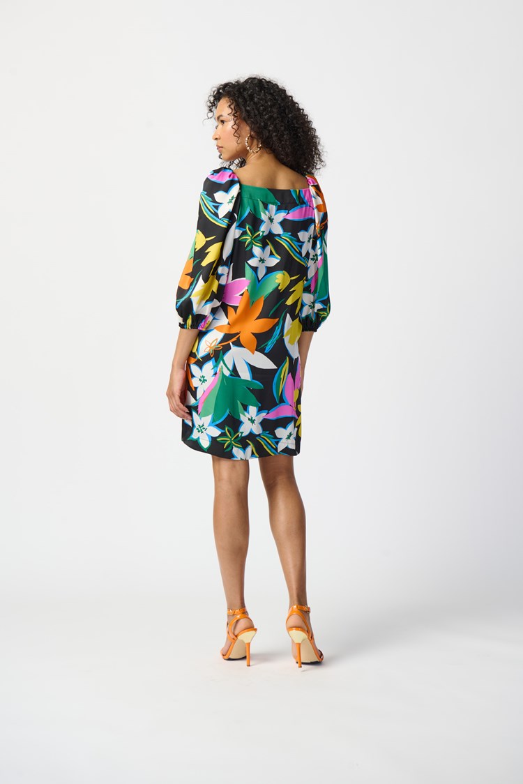 Joseph Ribkoff - Floral Print Satin Dress (241251)