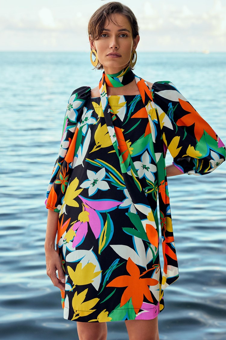 Joseph Ribkoff - Floral Print Satin Dress (241251)