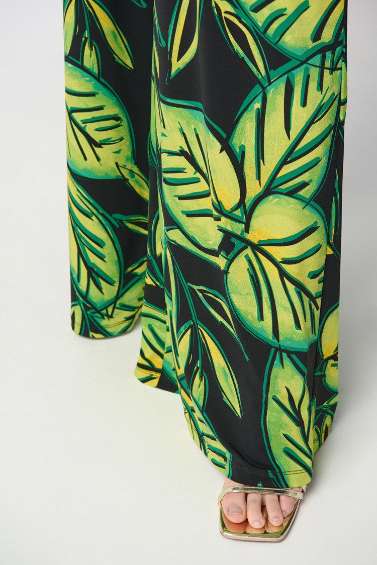Joseph Ribkoff - Leaf Print Silky Knit Wide-Leg Pants (241288)