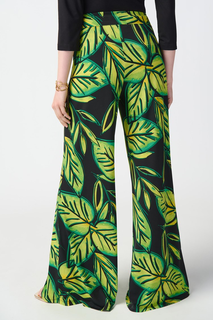 Joseph Ribkoff - Leaf Print Silky Knit Wide-Leg Pants (241288)