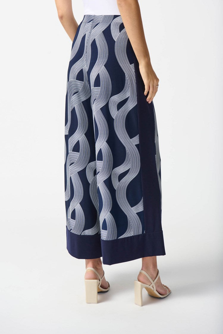 Joseph Ribkoff - Silky Knit Abstract Print Wide-Leg Pants (242144)