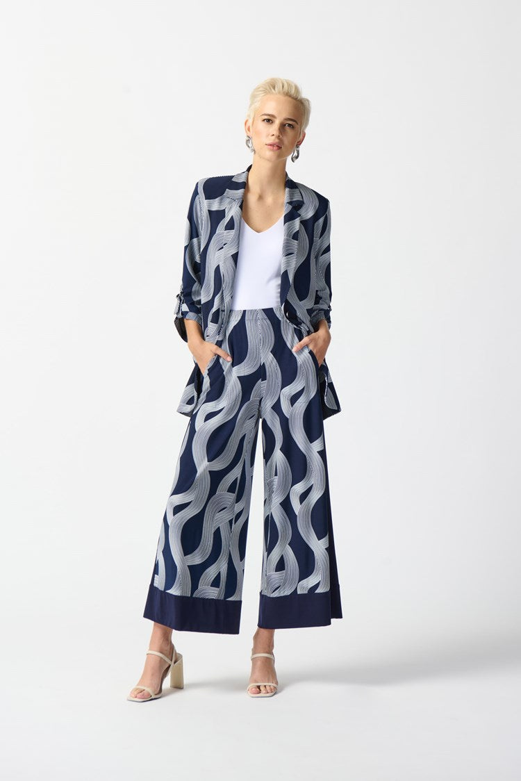Joseph Ribkoff - Silky Knit Abstract Print Boxy Blazer (242198)