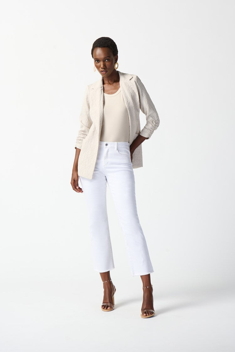 Joseph Ribkoff -Denim Frayed Hem Straight Jeans (242925)