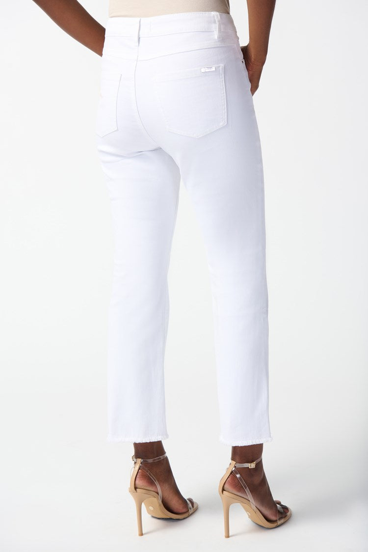 Joseph Ribkoff -Denim Frayed Hem Straight Jeans (242925)