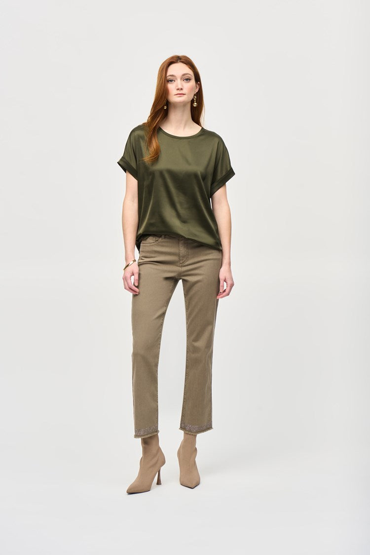 Joseph Ribkoff - Satin Front Short Sleeve Top (243912)