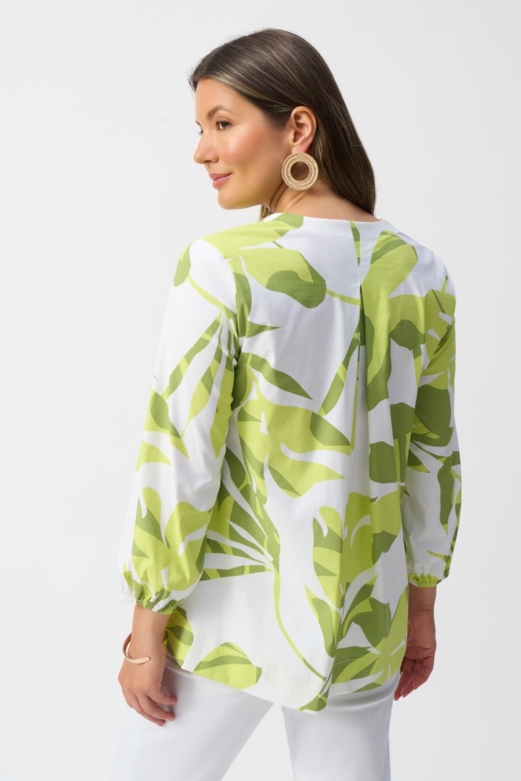 Joseph Ribkoff - Stretch Poplin Floral Print Trapeze Top (251168)