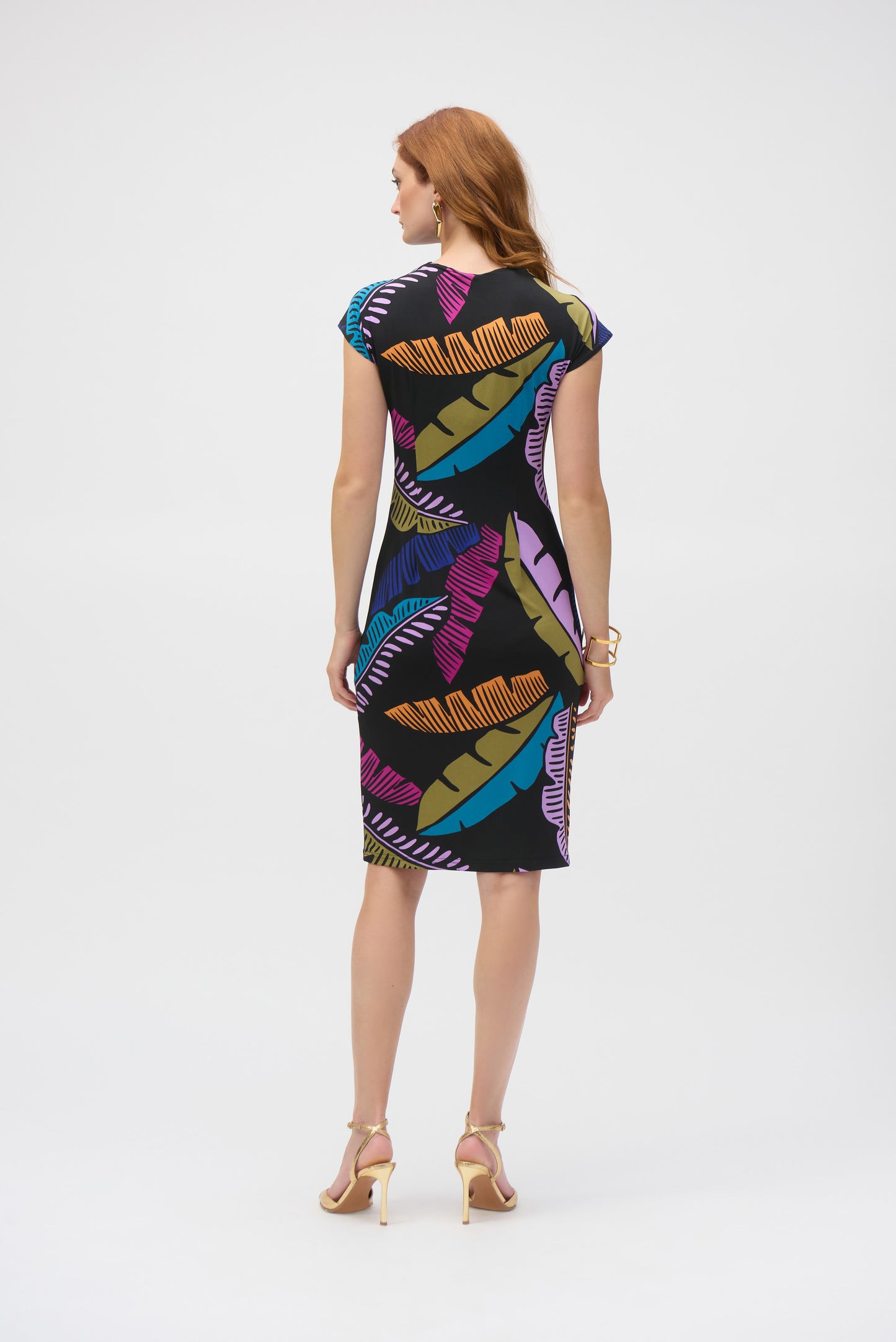 Joseph Ribkoff - Silky Knit Tropical Print Sheath Dress (252096)