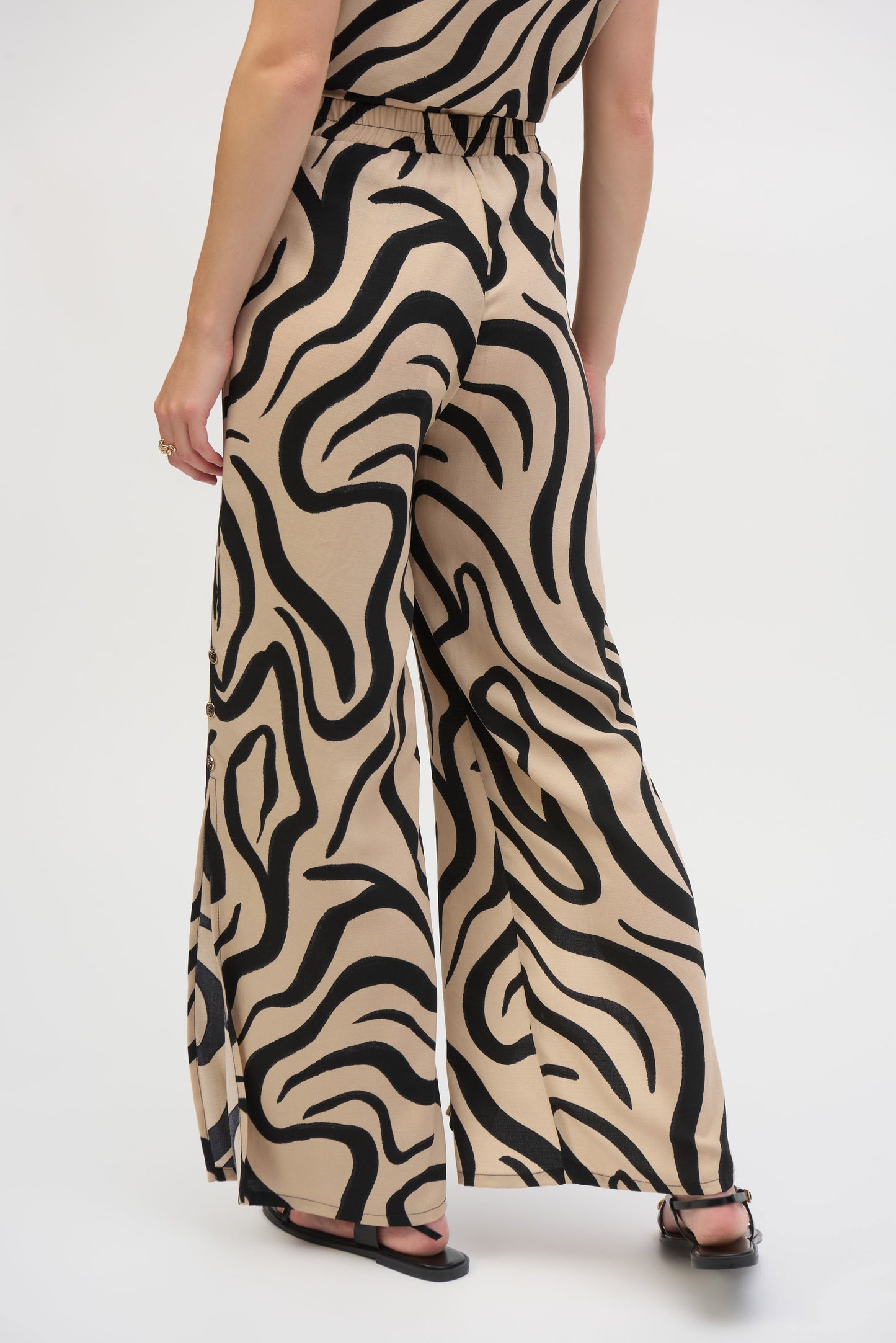 Joseph Ribkoff - Gauze Abstract Print Wide Leg Pants (252178)