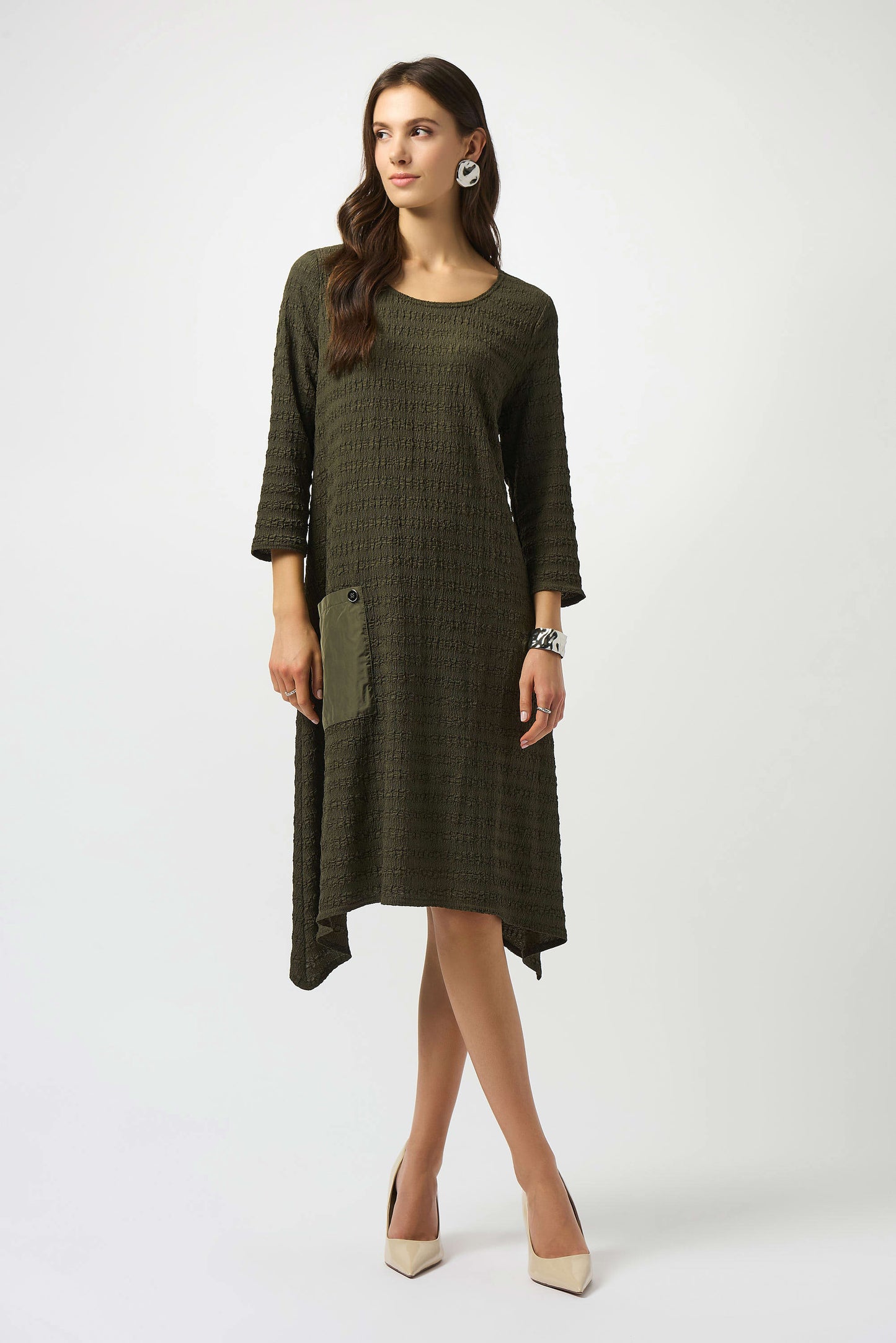 Joseph Ribkoff - Textured Knit A-Line Dress (253023)