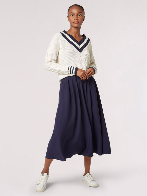 Apricot - Multi Fleck Chunky Knit Cricket Jumper (81953)