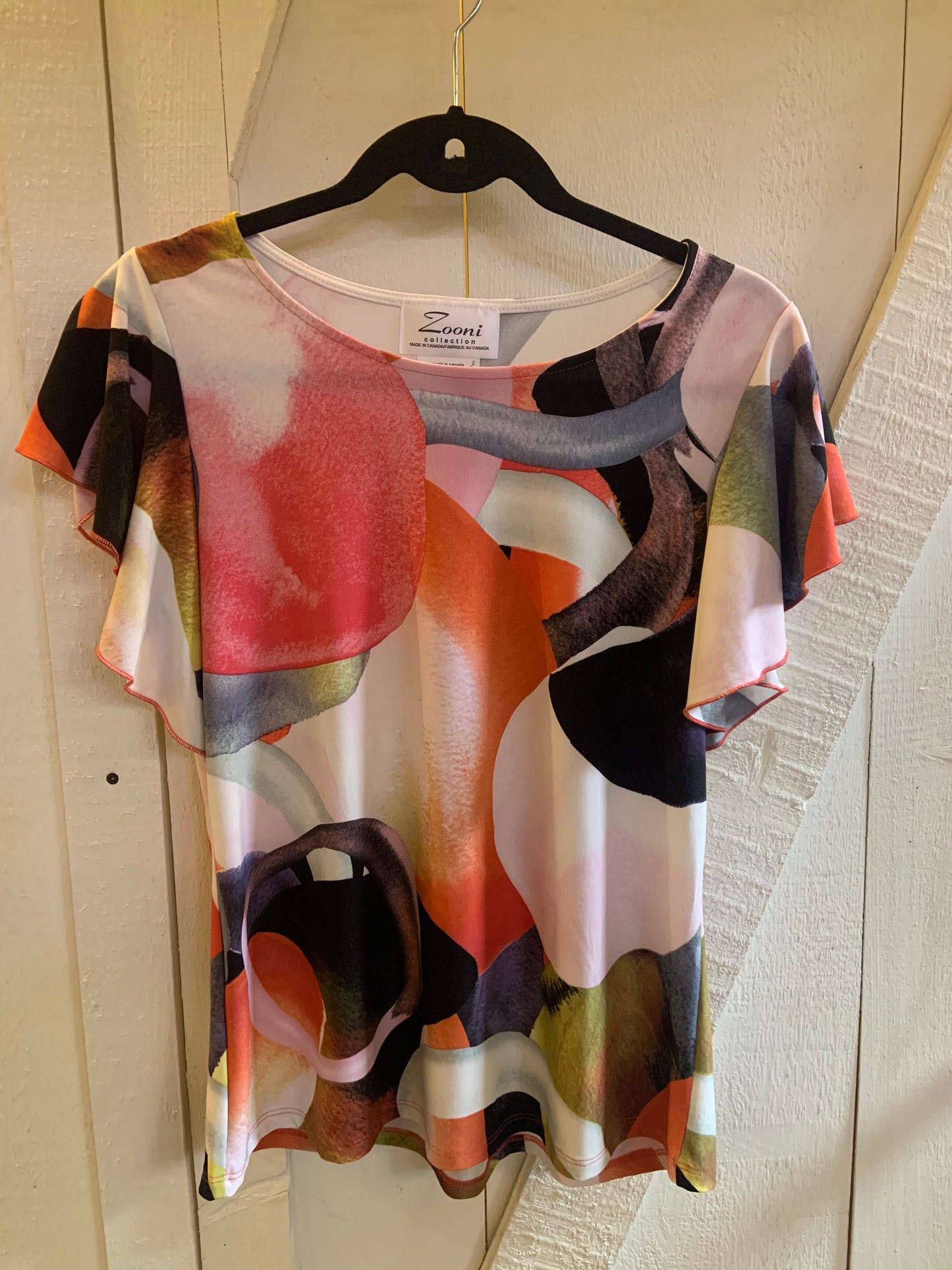 Zooni - Dark Peach Pattern top
