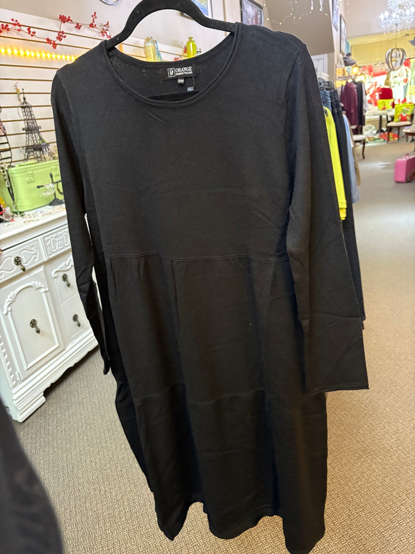 Orange - Gabriella's Knit Dress Black (KD-90)