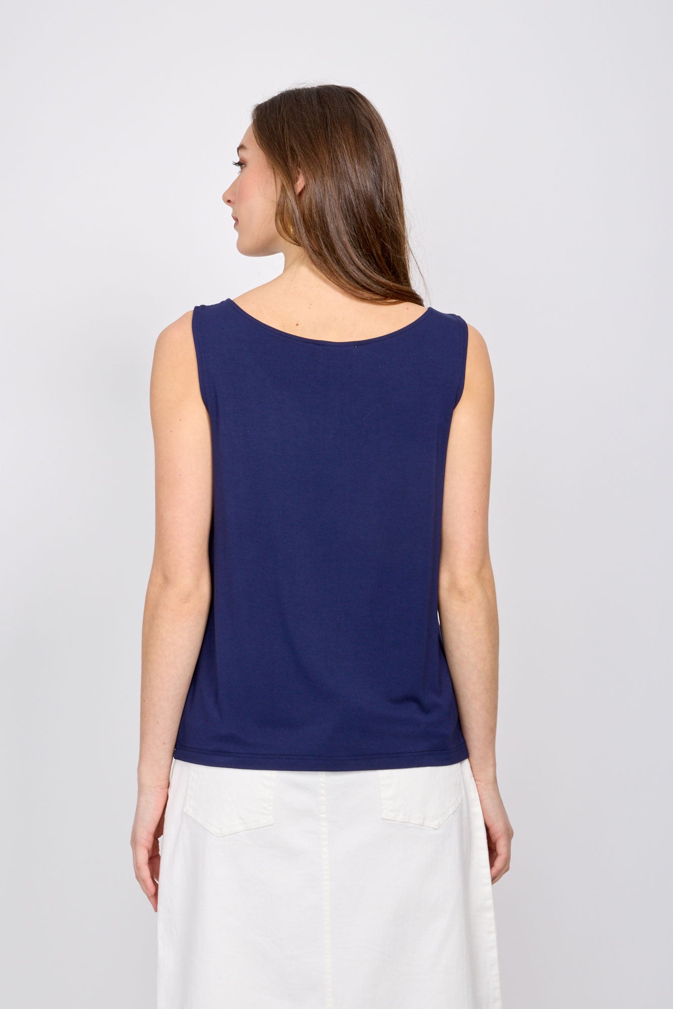 Emproved - Sleeveless Double Scoop Neck Tank (SP24107)