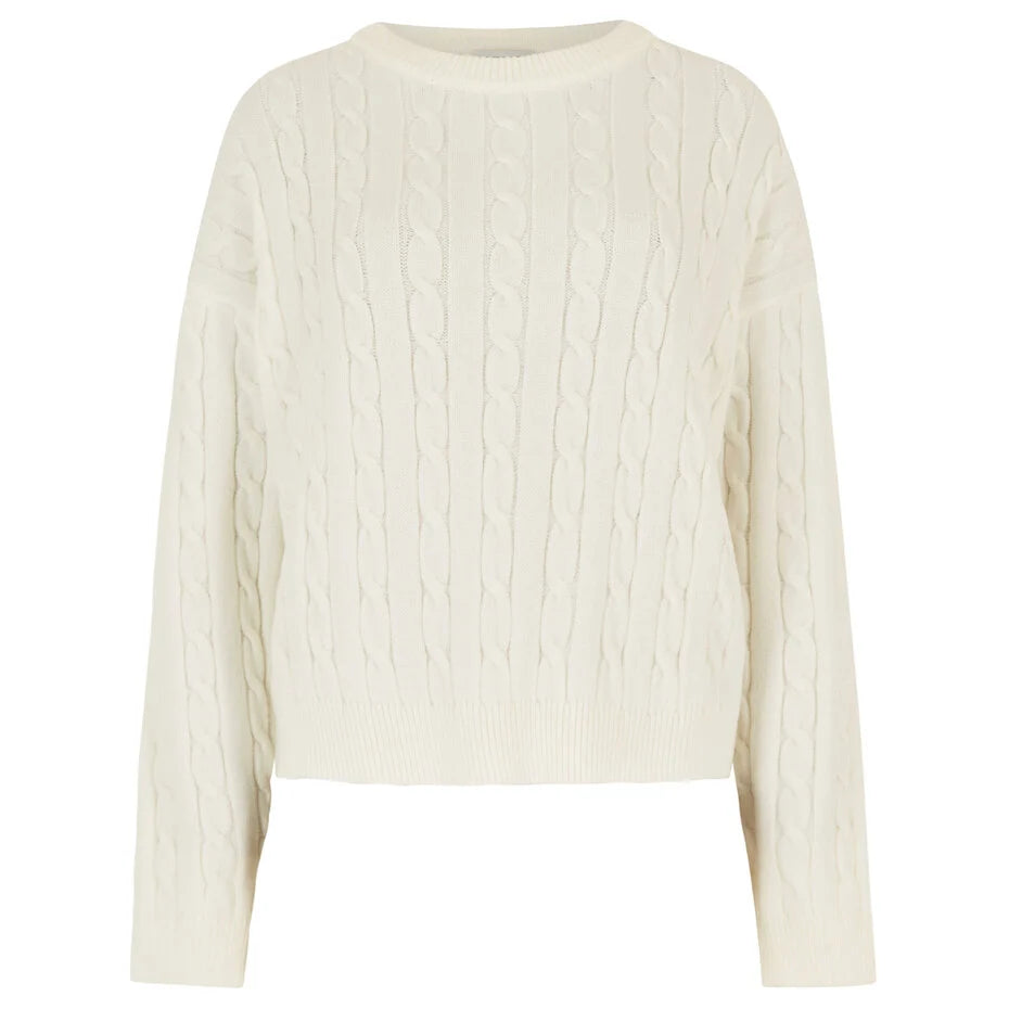 Aran Detail Boxy Jumper - Apricot (763142)