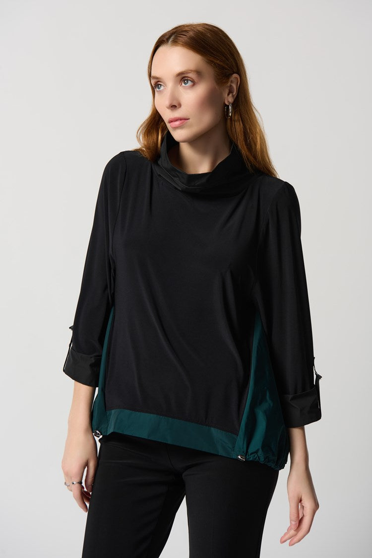 Joseph Ribkoff - Silky Knit And Memory Color Block Top (234140)