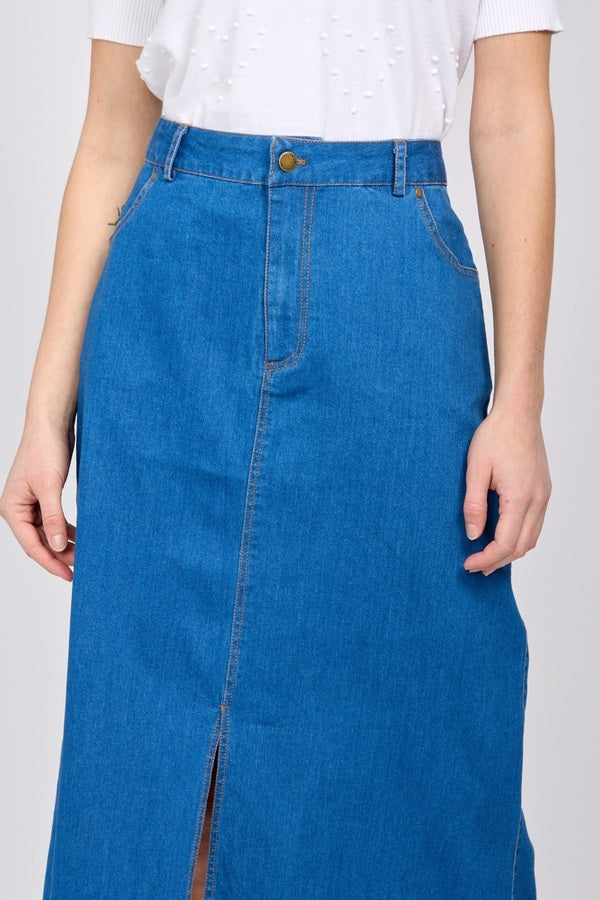 Emproved - A-Line Denim Long Skirt (SP2494)