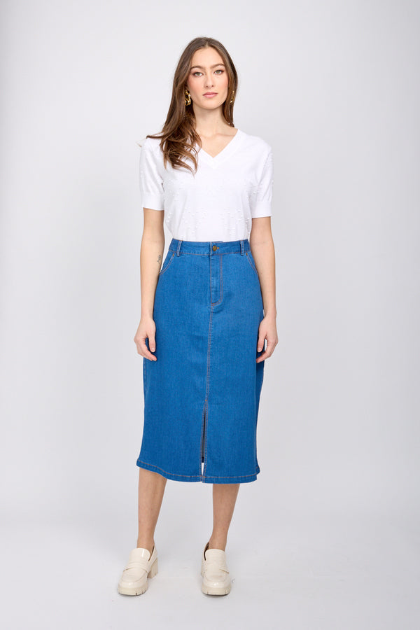 Emproved - A-Line Denim Long Skirt (SP2494)