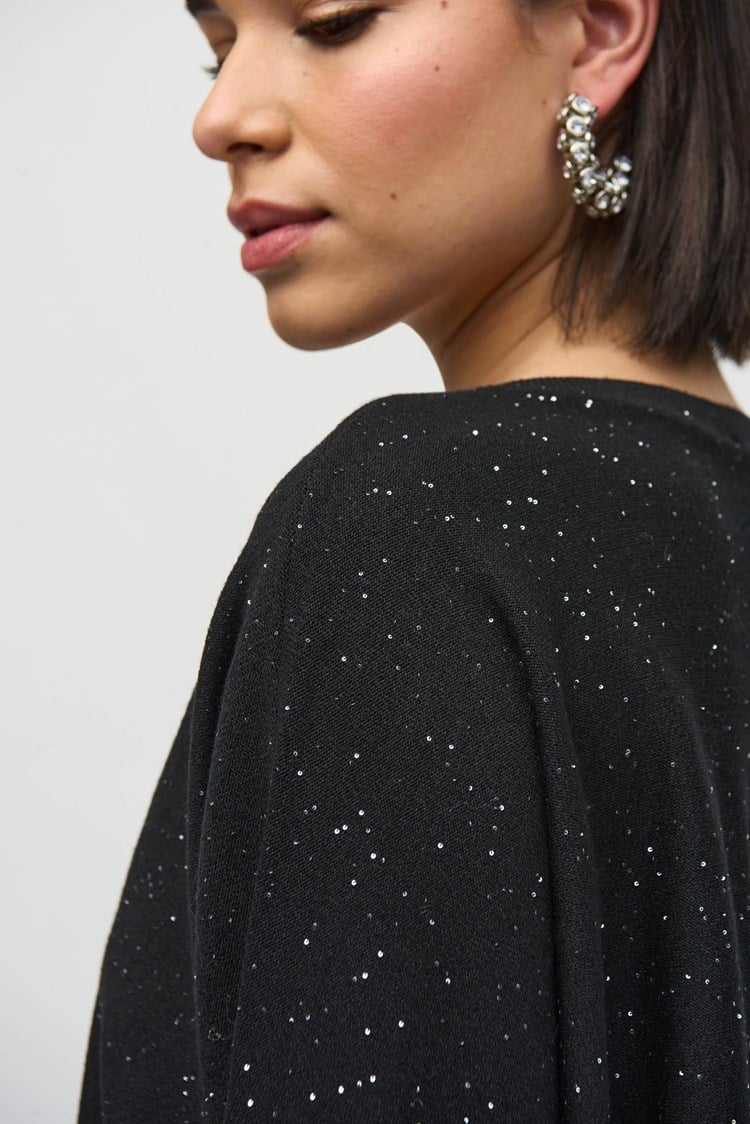 Joseph Ribkoff - Sequined Sweater Knit Boxy Top (244921)