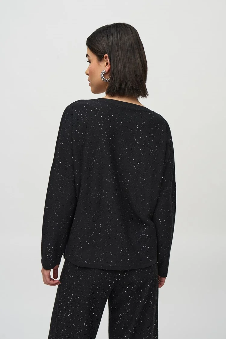 Joseph Ribkoff - Sequined Sweater Knit Boxy Top (244921)