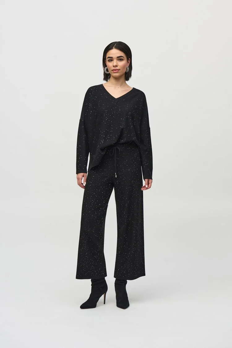 Joseph Ribkoff - Sequined Sweater Knit Boxy Top (244921)