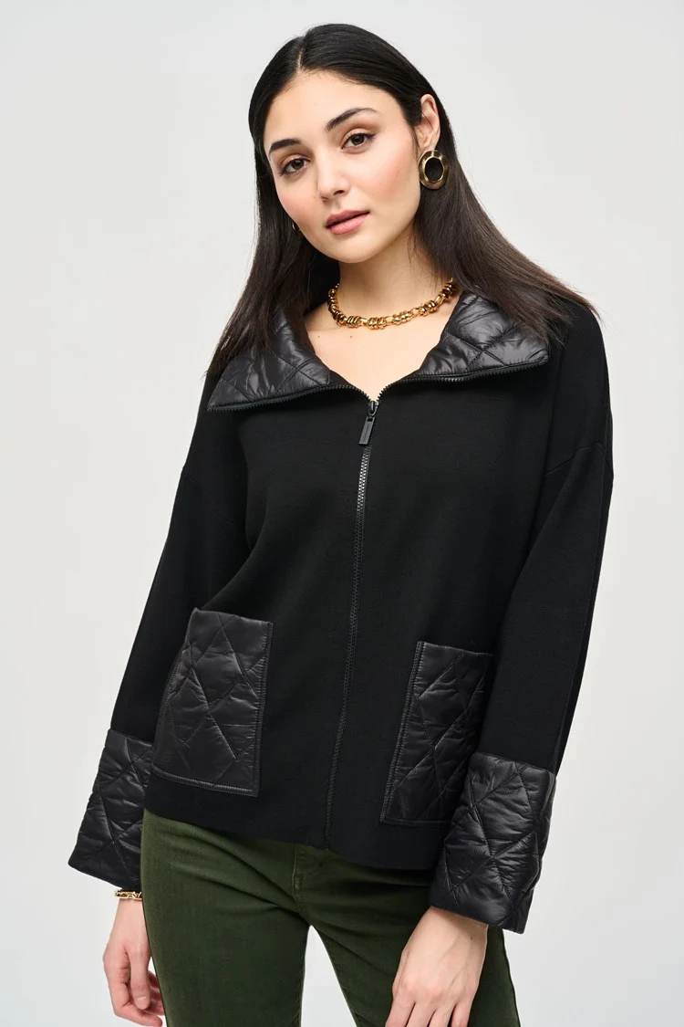 Joseph Ribkoff - Sweater Knit Zipped Jacket (243933)