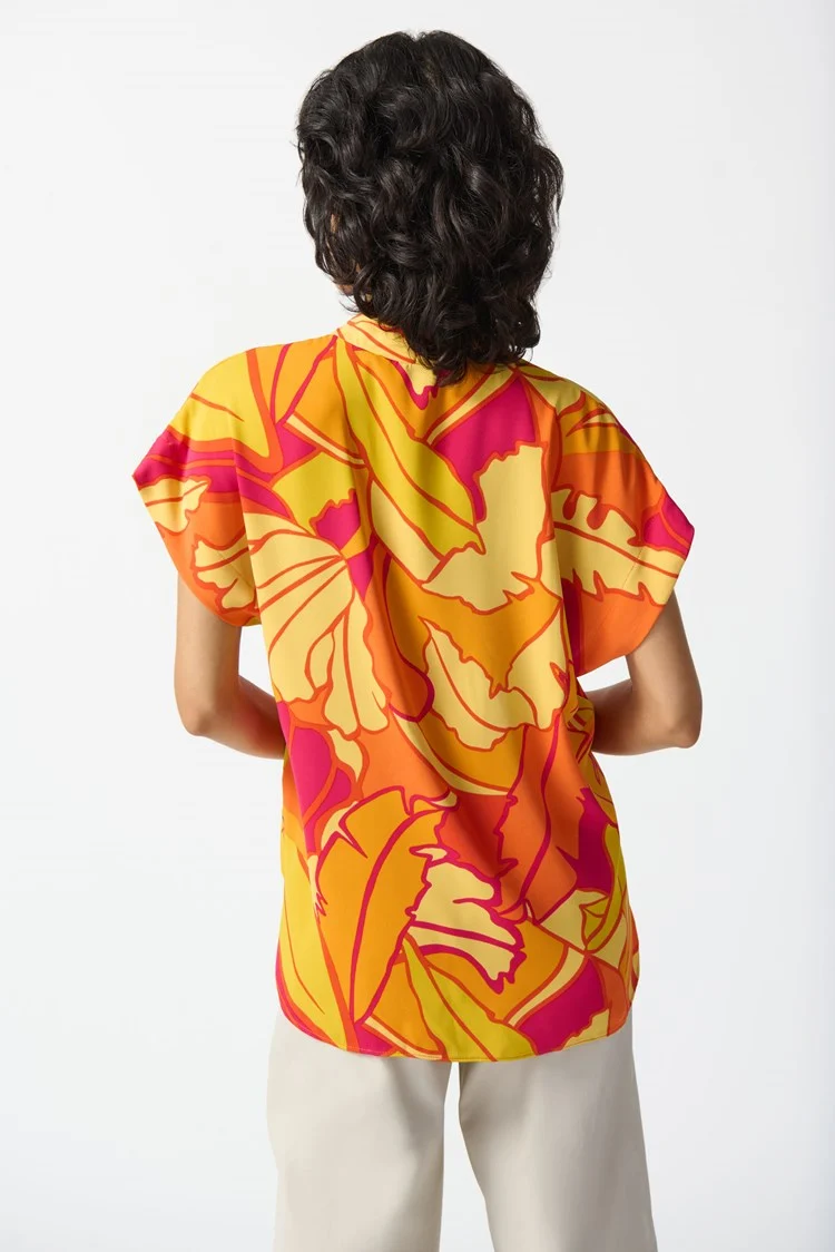 Joseph Ribkoff - Woven Tropical Print Boxy Top (242008)