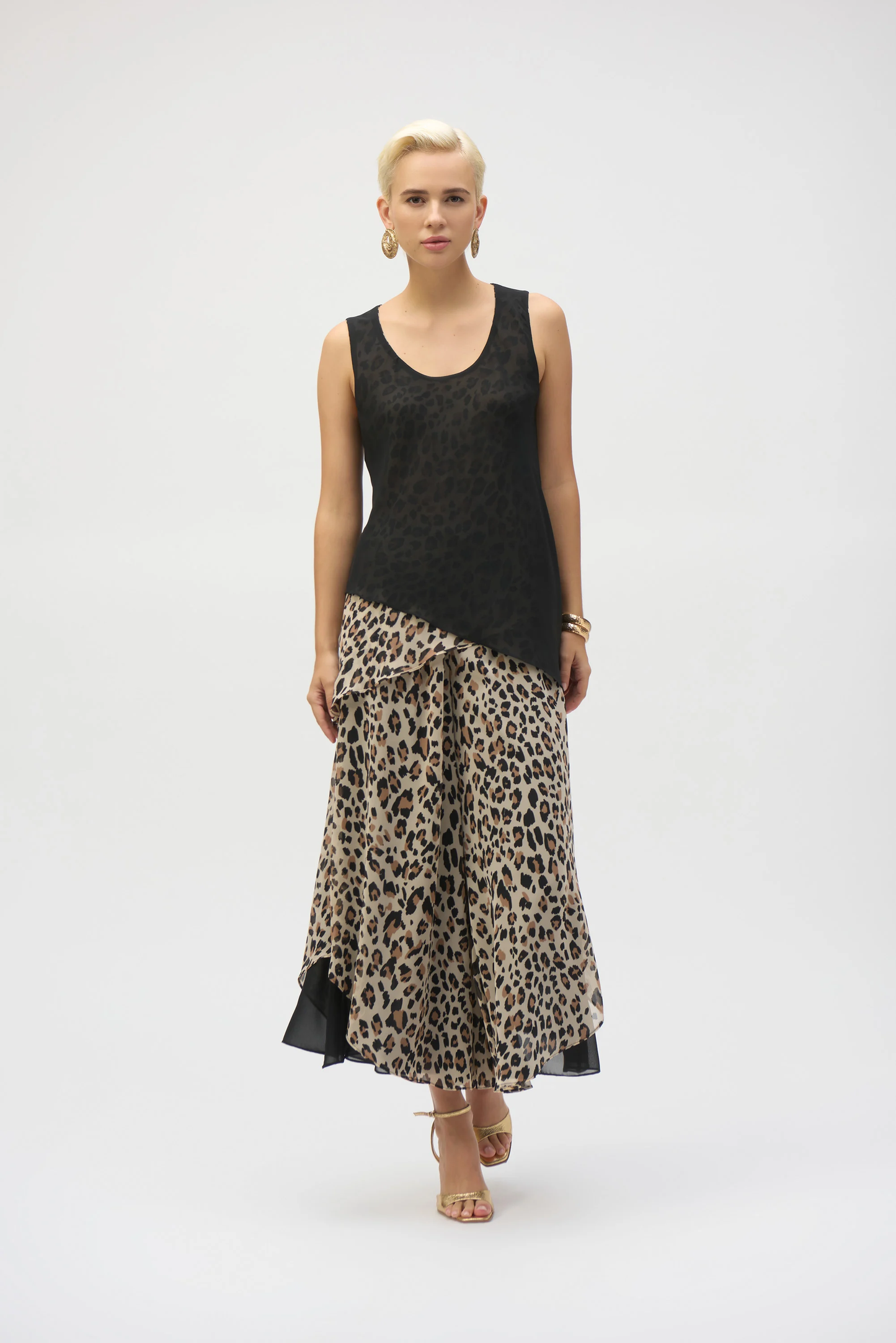 Joseph Ribkoff - Chiffon Animal Print Reversible A-Line Tunic (252155)