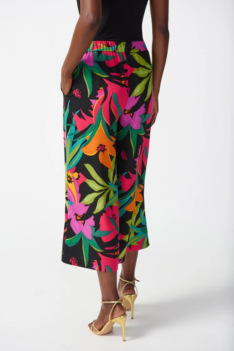 Joseph Ribkoff - Gauze Tropical Print Culotte Pants (242211)