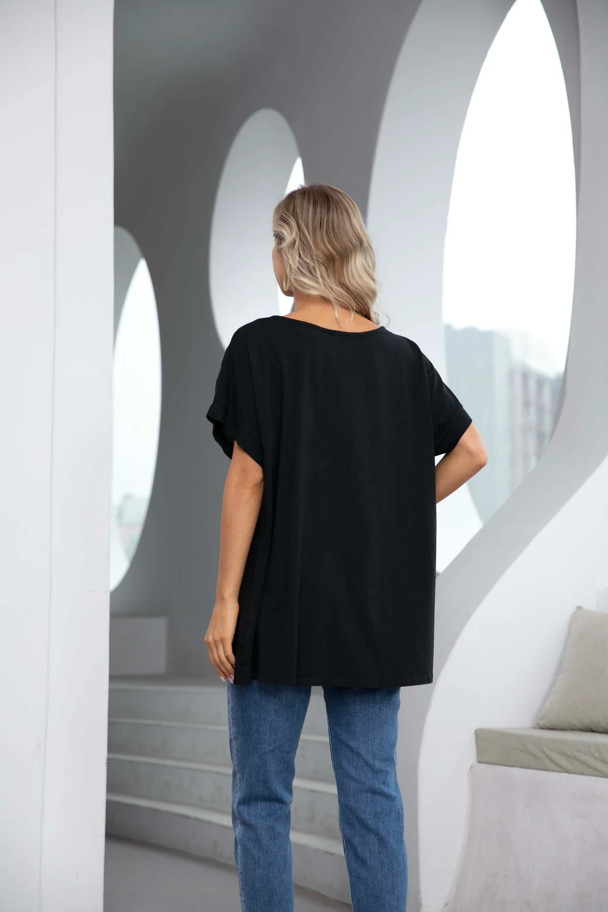 Orange - Angelina's Silver Heart Linen Top (90057)