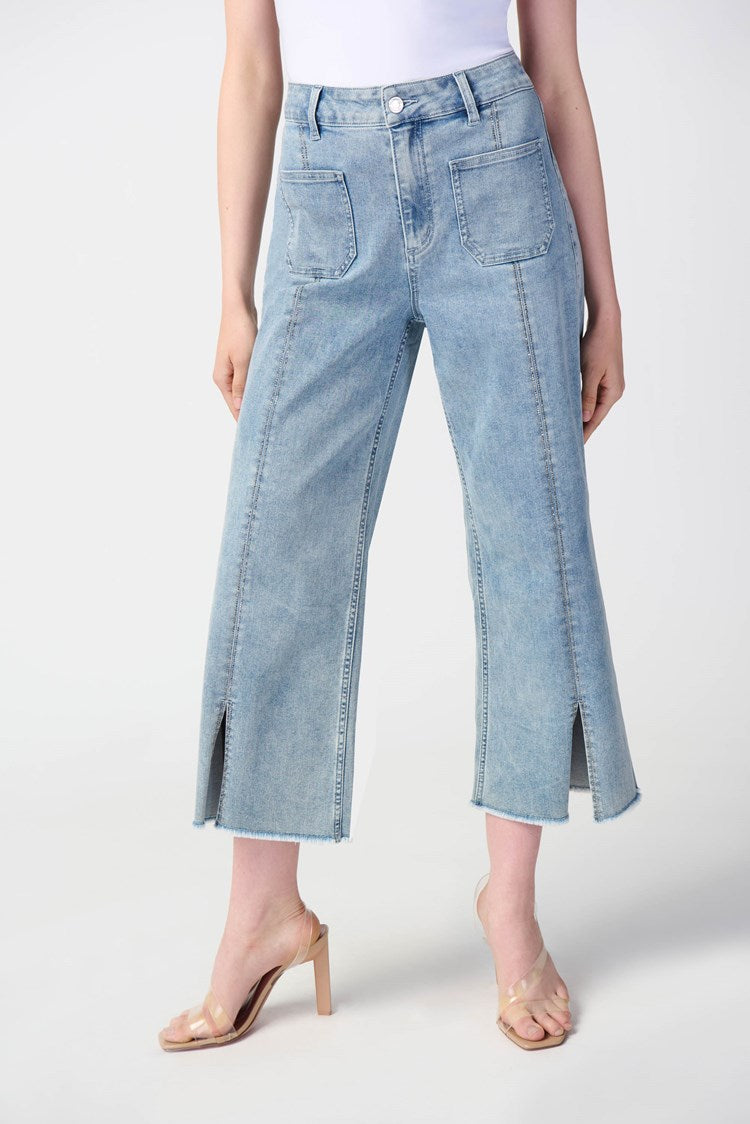 Joseph Ribkoff - Culotte Jeans With Embellished Front Seam (241903)