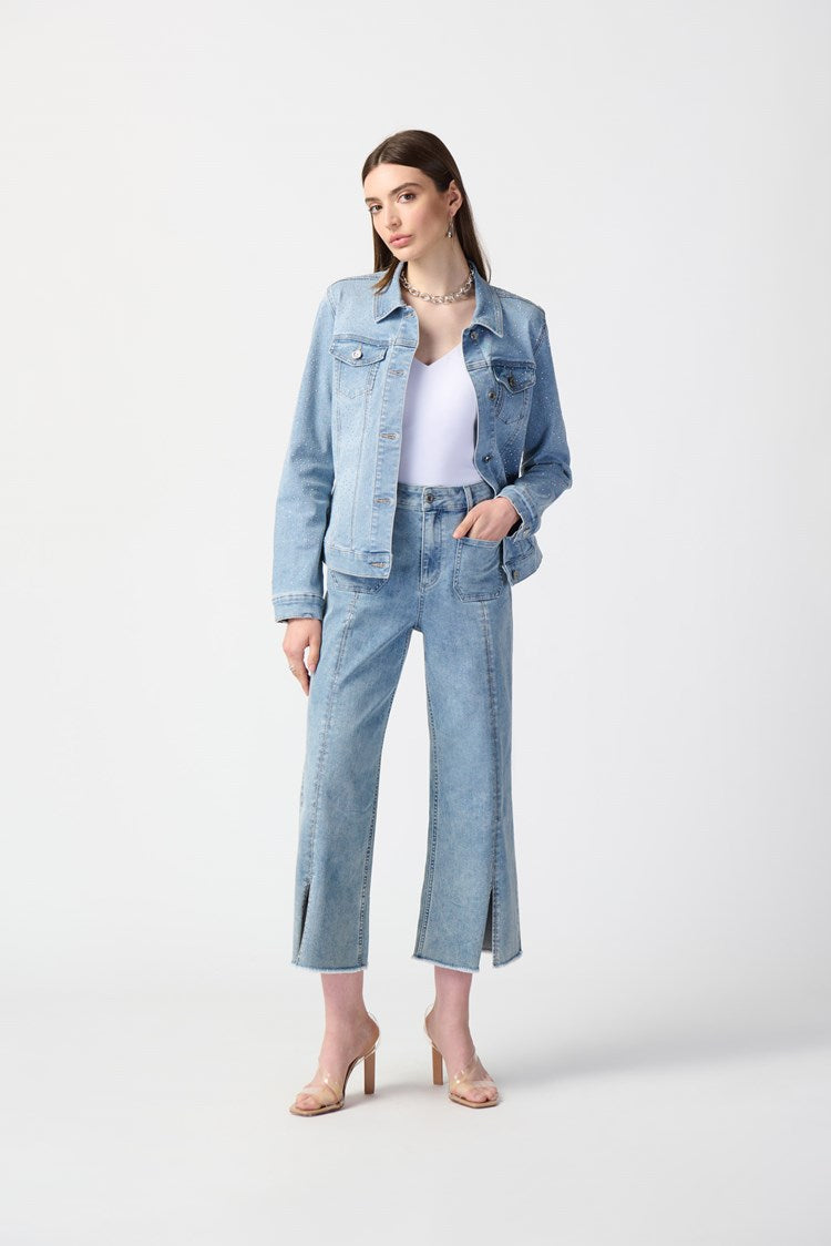 Joseph Ribkoff - Culotte Jeans With Embellished Front Seam (241903)