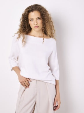 APRICOT SIMPLE KNITTED BATWING TEE (963719)