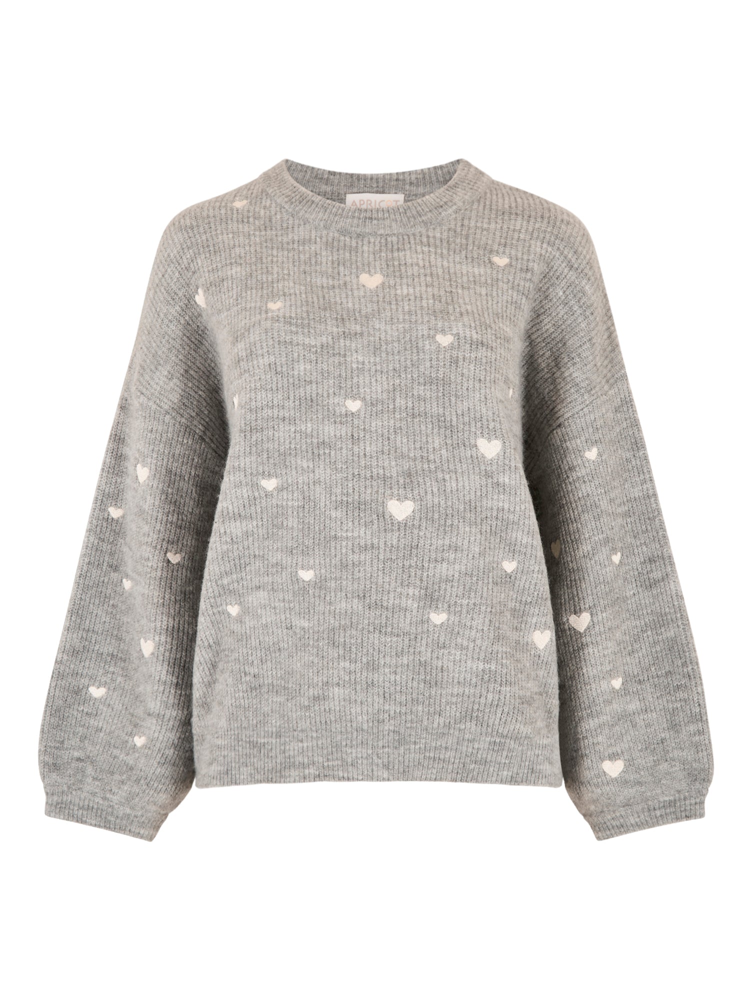 APRICOT EMBROIDERED HEART JUMPER (906303) – The Funky Chameleon