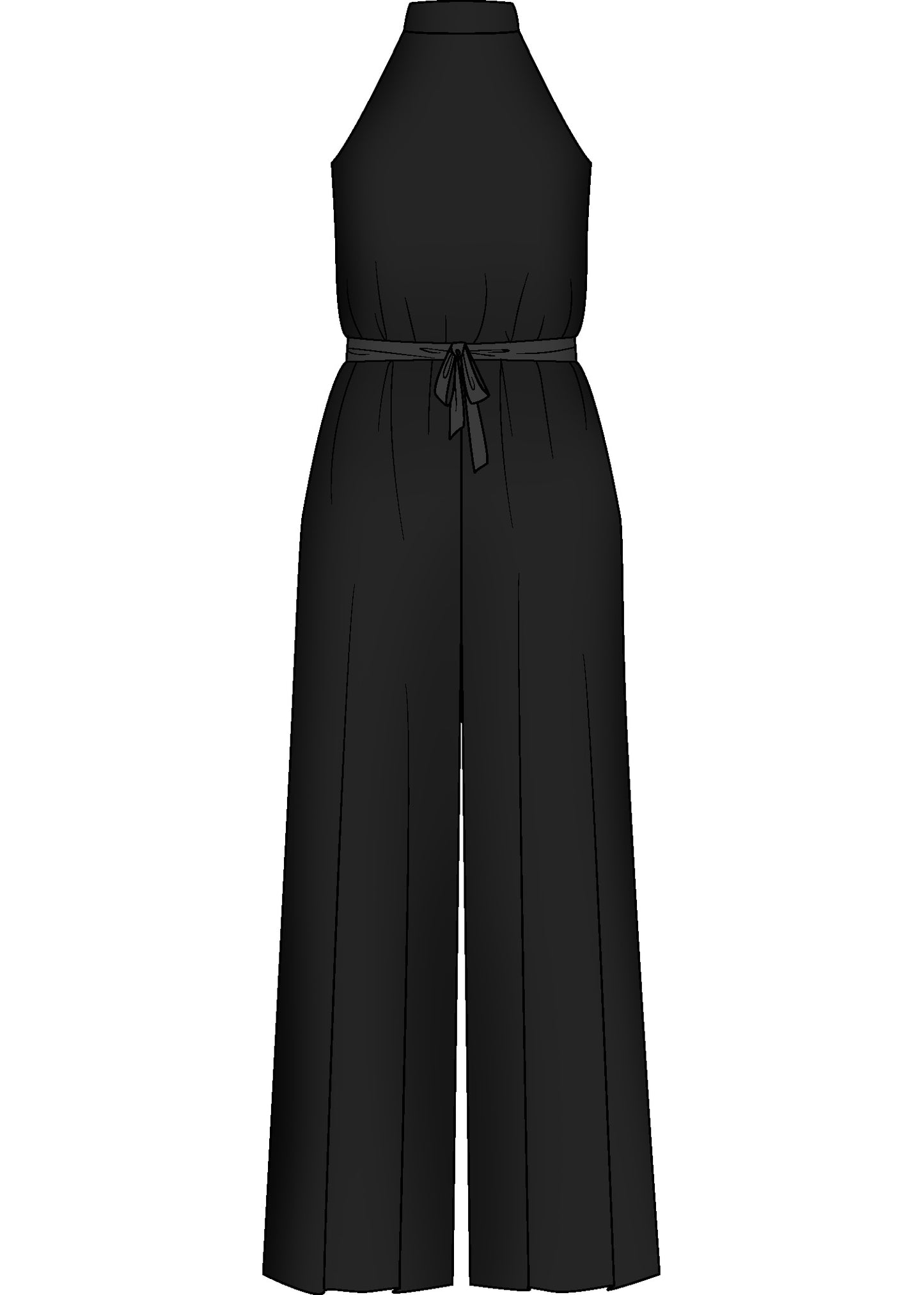 Apricot - Halter neck split leg jumpsuit