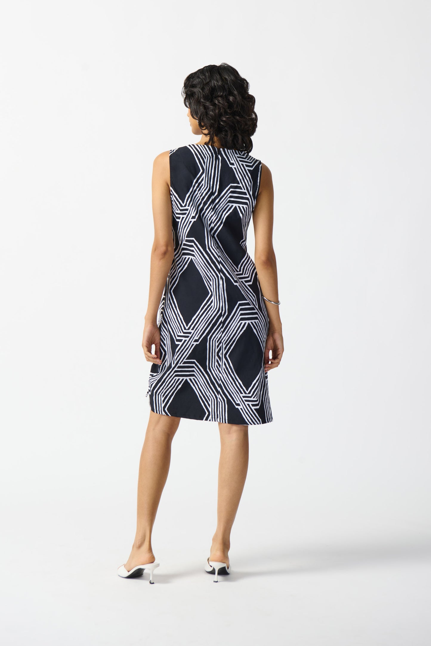 Joseph Ribkoff - Woven Geometric Print A-Line Dress (242114)