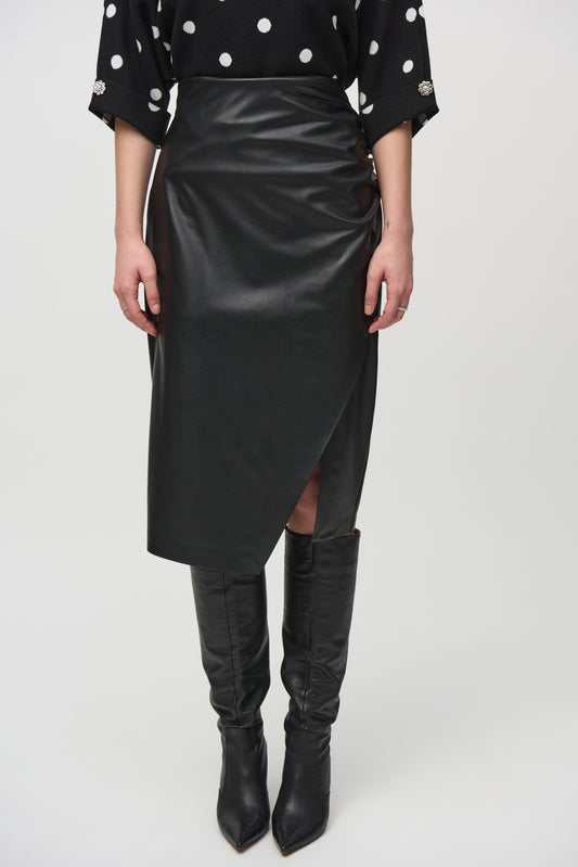 Joseph Ribkoff - Leatherette Pull-On Pencil Skirt (244115)