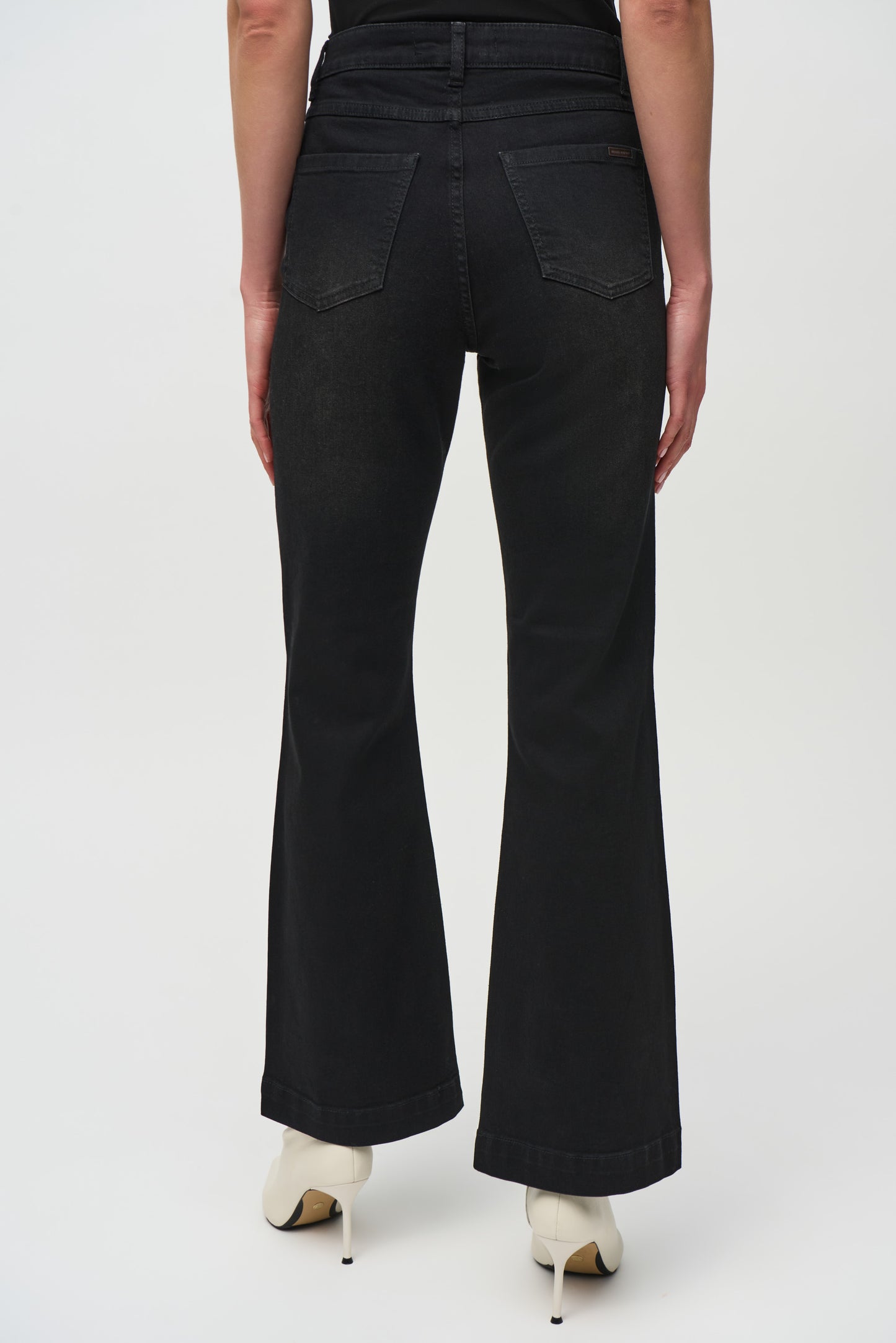 Joseph Ribkoff -Classic Flared Denim Pants with Rhinestone Detail (244949)