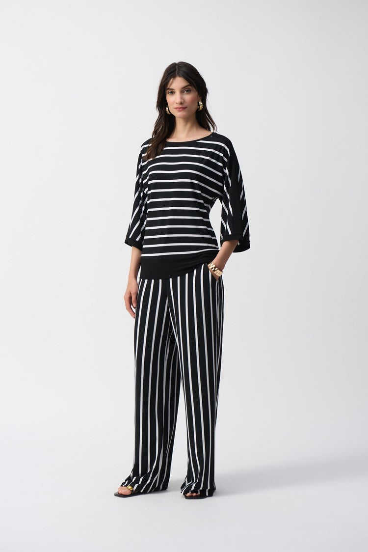 Joseph Ribkoff - Silky Knit Stripe Print Fitted Top (251190)