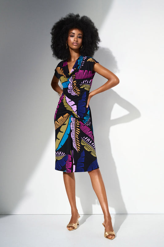 Joseph Ribkoff - Silky Knit Tropical Print Sheath Dress (252096)