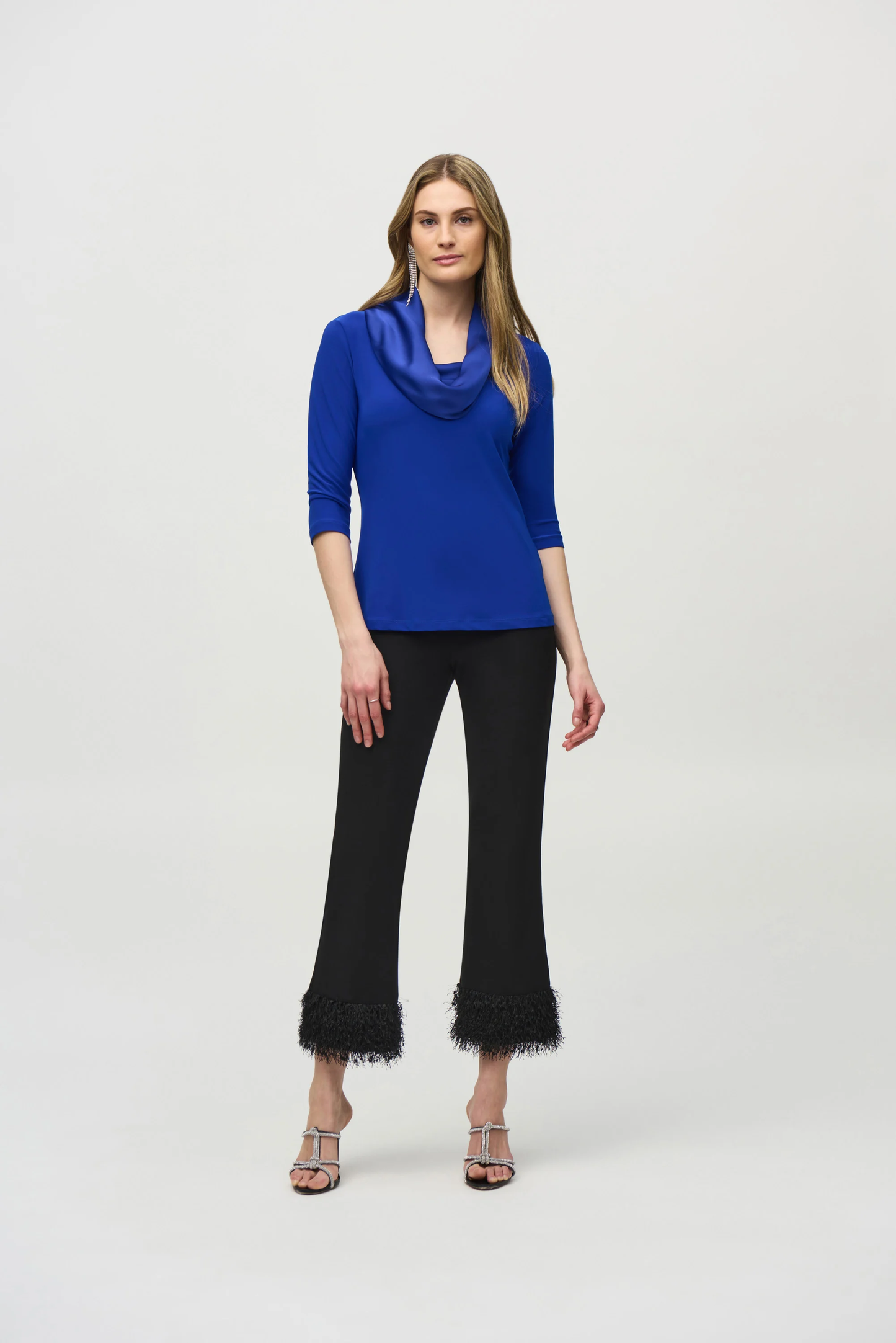 Joseph Ribkoff - Silky Knit And Satin Fitted Top (244106)