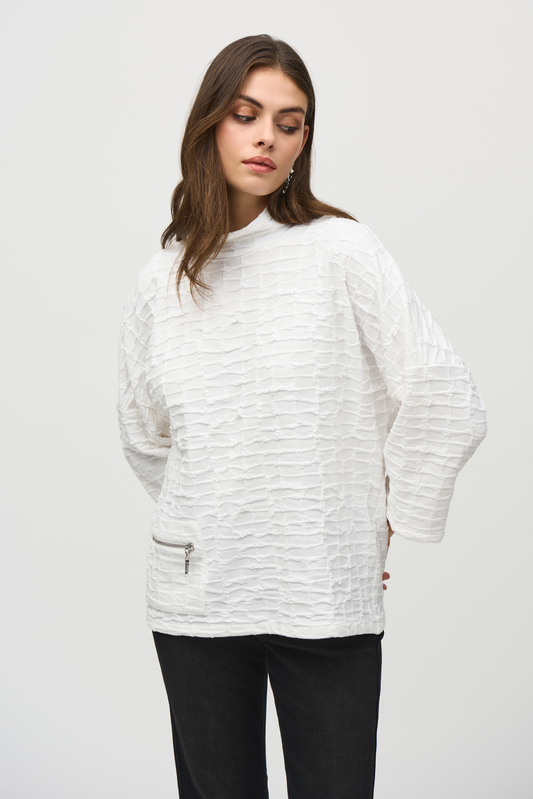 Joseph Ribkoff - Jacquard Sweater Knit Boxy Top (244104)