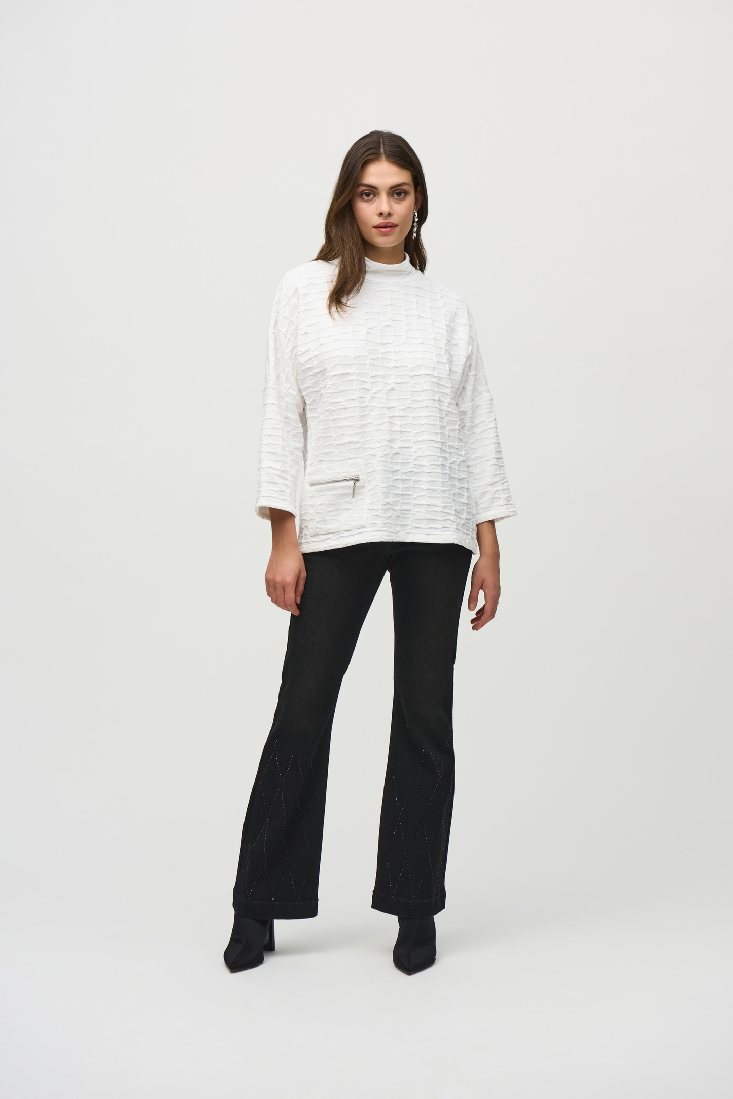 Joseph Ribkoff - Jacquard Sweater Knit Boxy Top (244104)