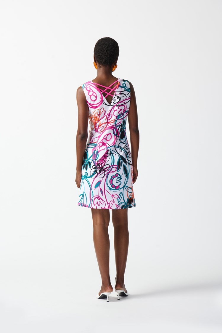 Joseph Ribkoff - Silky Knit Paisley Print A-Line Dress (242191)