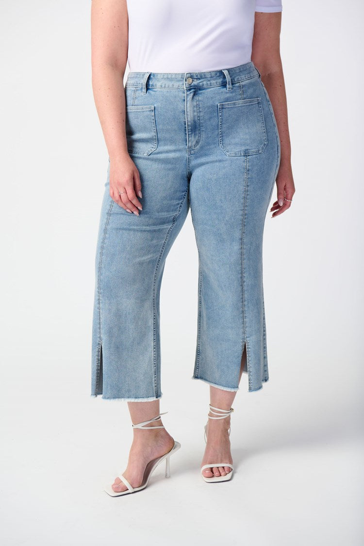 Joseph Ribkoff - Culotte Jeans With Embellished Front Seam (241903)