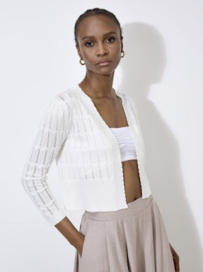 APRICOT - POINTELLE CHEVRON SHRUG (937734)